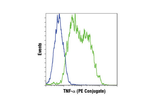 Flow Cytometry Image 1: TNF-α (D2D4) XP® Rabbit mAb (Mouse Specific) (PE Conjugate)