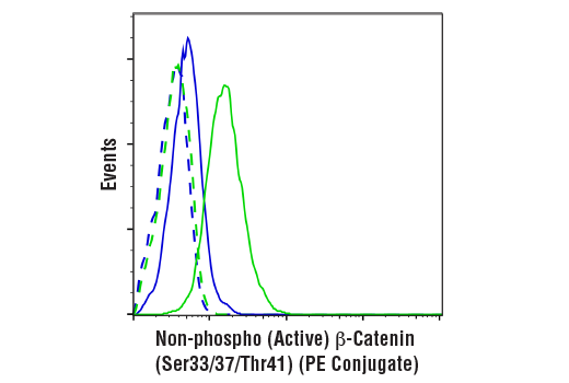 Flow Cytometry Image 1: Non-phospho (Active) β-Catenin (Ser33/37/Thr41) (D13A1) Rabbit mAb (PE Conjugate)