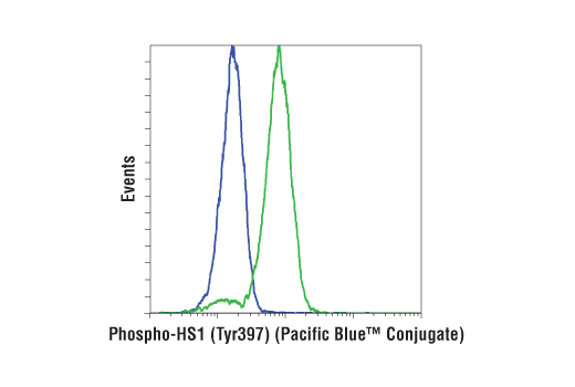 Flow Cytometry Image 1: Phospho-HS1 (Tyr397) (D12C1) XP® Rabbit mAb (Pacific Blue™ Conjugate)