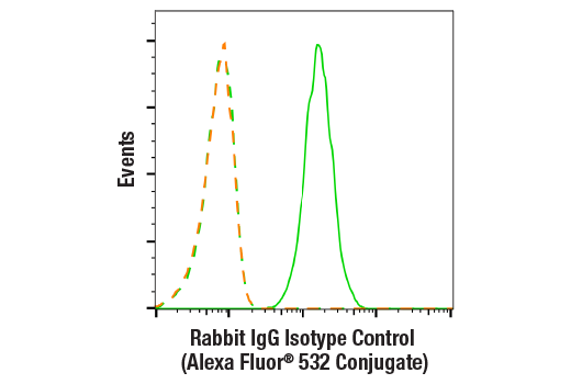 Flow Cytometry Image 2: Rabbit (DA1E) mAb IgG XP® Isotype Control (Alexa Fluor® 532 Conjugate)