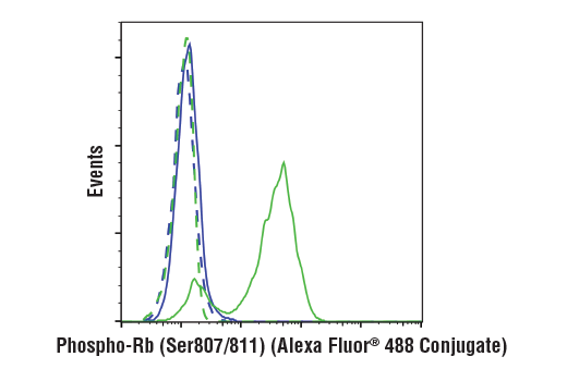 Flow Cytometry Image 1: Phospho-Rb (Ser807/811) (D20B12) XP® Rabbit mAb (Alexa Fluor® 488 Conjugate)