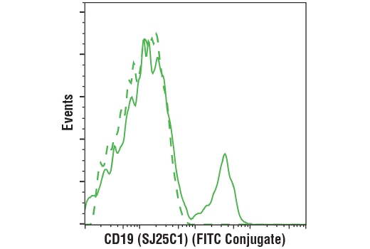 Flow Cytometry Image 1: CD19 (SJ25C1) Mouse mAb (FITC Conjugate)