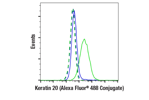 Flow Cytometry Image 1: Keratin 20 (D9Z1Z) XP® Rabbit mAb (Alexa Fluor® 488 Conjugate)