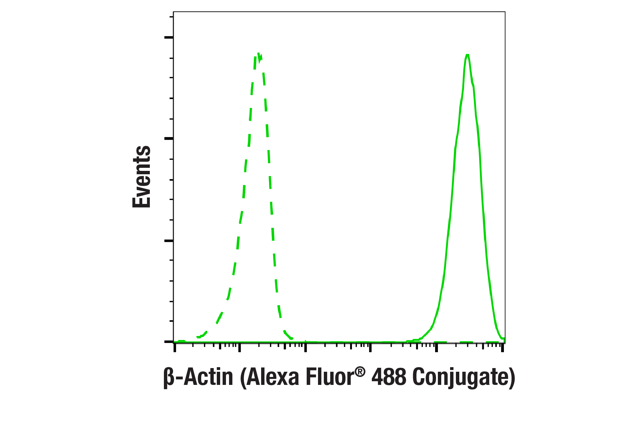 Flow Cytometry Image 1: β-Actin (D6A8) Rabbit mAb (Alexa Fluor® 488 Conjugate)