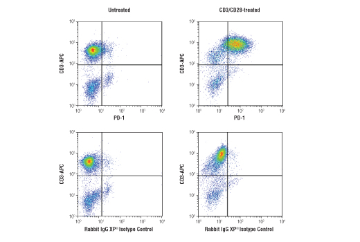 Flow Cytometry Image 1: PD-1 (Intracellular Domain) (D4W2J) XP® Rabbit mAb