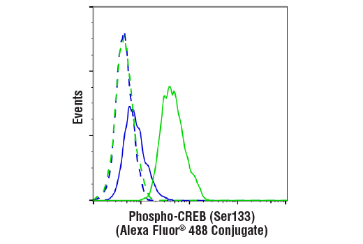 Flow Cytometry Image 1: Phospho-CREB (Ser133) (87G3) Rabbit mAb (Alexa Fluor® 488 Conjugate)