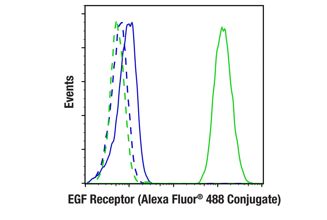Flow Cytometry Image 1: EGF Receptor (D38B1) Rabbit Monoclonal Antibody (Alexa Fluor<sup>®</sup> 488 Conjugate)