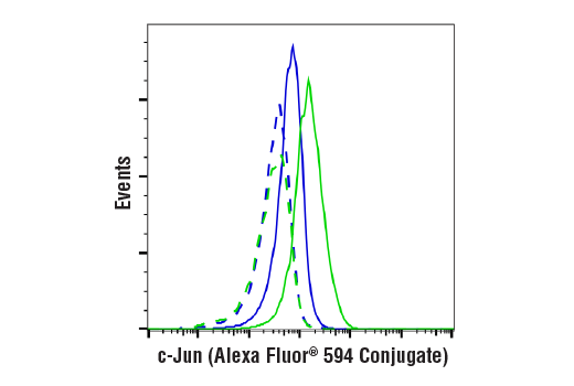 Flow Cytometry Image 1: c-Jun (60A8) Rabbit Monoclonal Antibody (Alexa Fluor<sup>®</sup> 594 Conjugate)