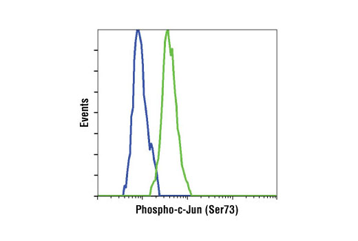 Flow Cytometry Image 1: Phospho-c-Jun (Ser73) (D47G9) Rabbit Monoclonal Antibody (BSA and Azide Free)