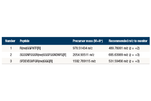 undefined Image 4: PTMScan<sup>®</sup> Control Peptides Mono-Methyl Arginine