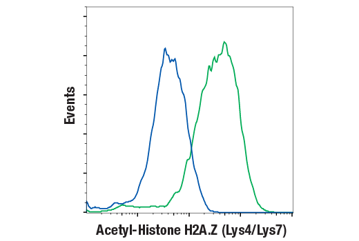 Flow Cytometry Image 1: Acetyl-Histone H2A.Z (Lys4/Lys7) (D3V1I) Rabbit Monoclonal Antibody