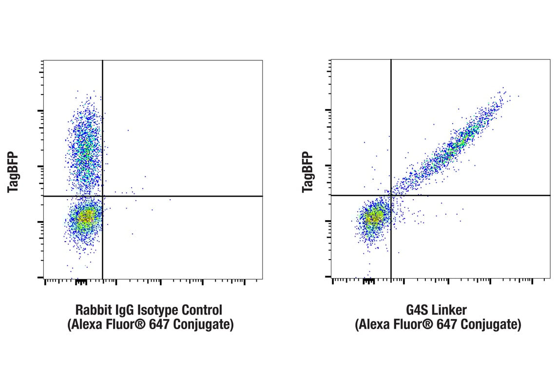 Flow Cytometry Image 2: G4S Linker (E7O2V) Rabbit mAb (Alexa Fluor<sup>®</sup> 647 Conjugate)