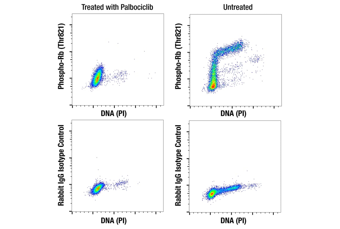 Flow Cytometry Image 1: Phospho-Rb (Thr821) (E6J1L) Rabbit Monoclonal Antibody