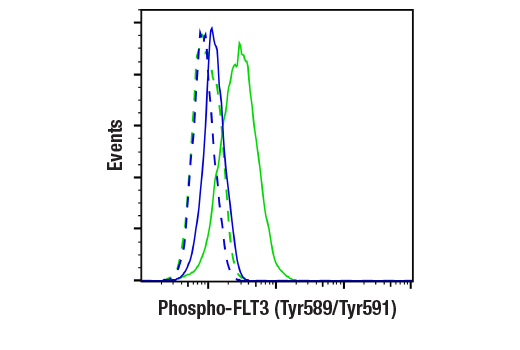 Flow Cytometry Image 1: Phospho-FLT3 (Tyr589/591) (E4D6Y) Rabbit Monoclonal Antibody (BSA and Azide Free)