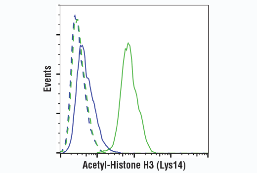 Flow Cytometry Image 1: Acetyl-Histone H3 (Lys14) (D4B9) Rabbit Monoclonal Antibody