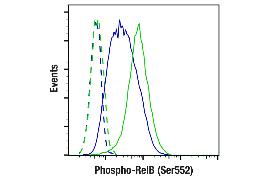 Flow Cytometry Image 1: Phospho-RelB (Ser552) (D41B9) Rabbit Monoclonal Antibody