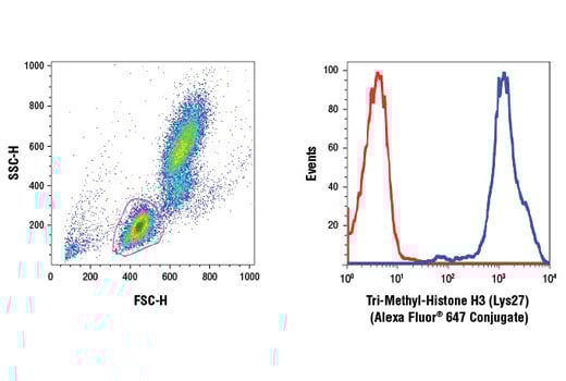 Flow Cytometry Image 1: Tri-Methyl-Histone H3 (Lys27) (C36B11) Rabbit Monoclonal Antibody (Alexa Fluor<sup>®</sup> 647 Conjugate)