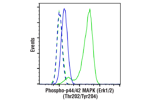 Flow Cytometry Image 1: Phospho-p44/42 MAPK (Erk1/2) (Thr202/Tyr204) (E10) Mouse Monoclonal Antibody