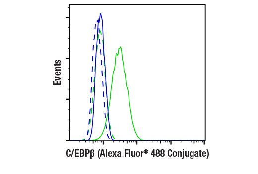 Flow Cytometry Image 1: C/EBPβ (E2K1U) Rabbit mAb (Alexa Fluor<sup>®</sup> 488 Conjugate)