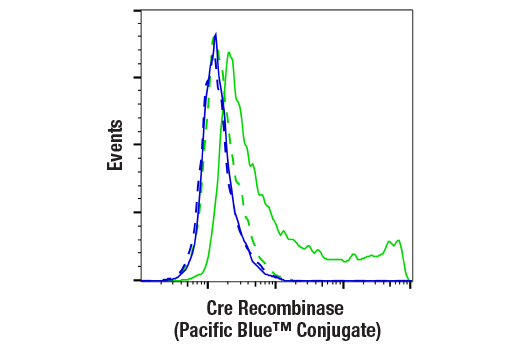 Flow Cytometry Image 1: Cre Recombinase (D7L7L) XP<sup>®</sup> Rabbit mAb (Pacific Blue<sup>™</sup> Conjugate)