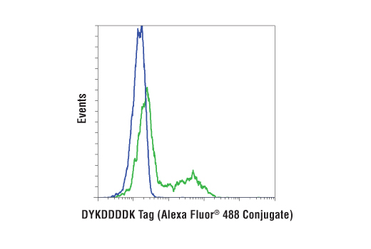 Flow Cytometry Image 1: DYKDDDDK Tag Antibody (Binds to same epitope as Sigma's Anti-FLAG<sup>®</sup> M2 Antibody) (Alexa Fluor<sup>®</sup> 488 Conjugate)