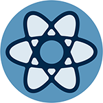 Icon symbol of an atom.