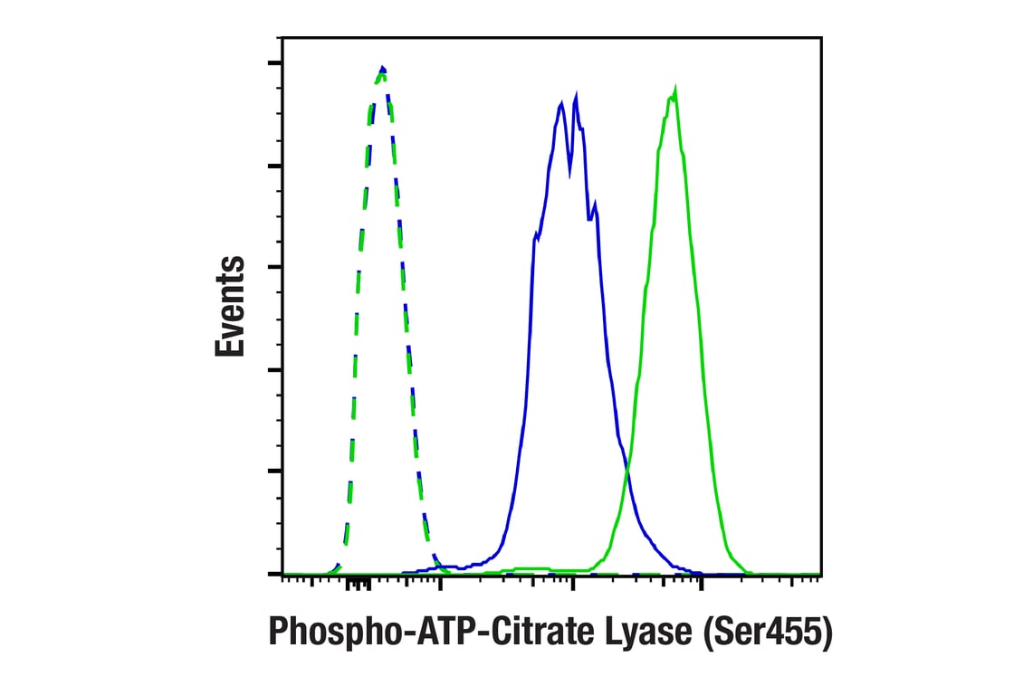 Flow Cytometry Image 2: Phospho-ATP-Citrate Lyase (Ser455) (F4T8R) Rabbit Monoclonal Antibody