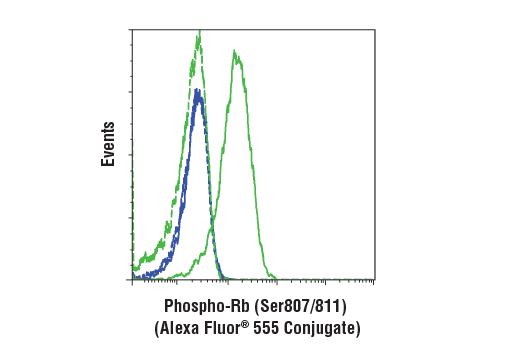 Flow Cytometry Image 1: Phospho-Rb (Ser807/811) (D20B12) Rabbit Monoclonal Antibody (Alexa Fluor<sup>®</sup> 555 Conjugate)