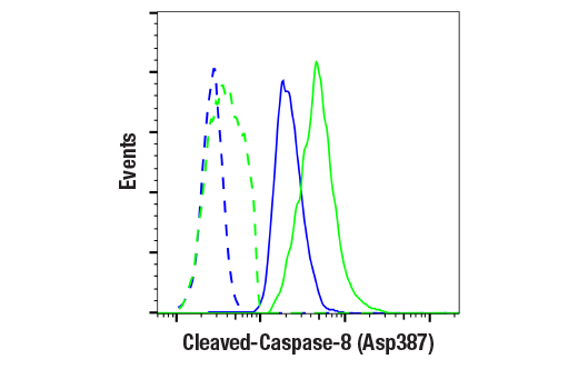 Flow Cytometry Image 1: Cleaved Caspase-8 (Asp387) (D5B2) XP<sup>®</sup> Rabbit mAb (BSA and Azide Free)