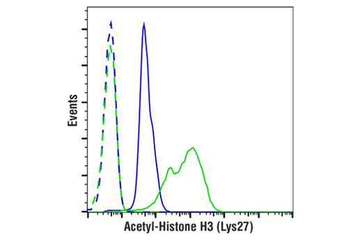 Flow Cytometry Image 1: Acetyl-Histone H3 (Lys27) (D5E4) Rabbit Monoclonal Antibody (Alexa Fluor<sup>®</sup> 555 Conjugate)
