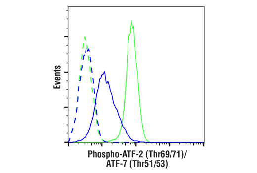 Flow Cytometry Image 1: Phospho-ATF-2 (Thr69/71)/ATF-7 (Thr51/53) (E6A8A) Rabbit Monoclonal Antibody