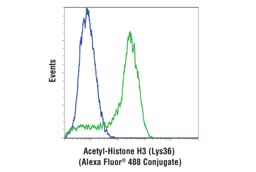 Flow Cytometry Image 1: Acetyl-Histone H3 (Lys36) (D9T5Q) Rabbit mAb (Alexa Fluor<sup>®</sup> 488 Conjugate)