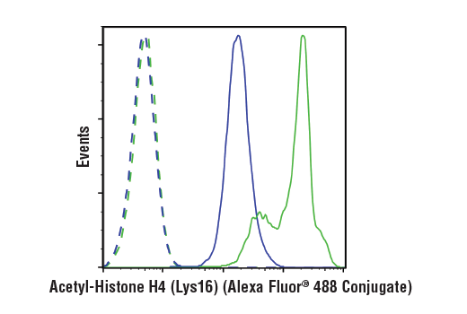 Flow Cytometry Image 1: Acetyl-Histone H4 (Lys16) (E2B8W) Rabbit Monoclonal Antibody (Alexa Fluor<sup>®</sup> 488 Conjugate)