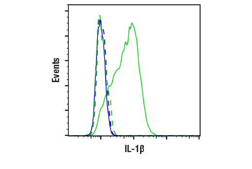 Flow Cytometry Image 1: IL-1 beta (D3U3E) Rabbit Monoclonal Antibody (BSA and Azide Free)