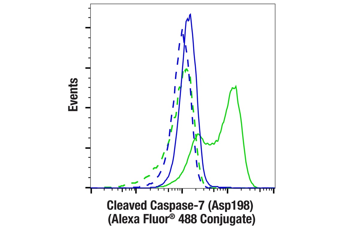 Flow Cytometry Image 1: Cleaved Caspase-7 (Asp198) (D6H1) Rabbit mAb (Alexa Fluor<sup>®</sup> 488 Conjugate)