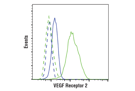 Flow Cytometry Image 1: VEGF Receptor 2 (D5B1) Rabbit Monoclonal Antibody (BSA and Azide Free)