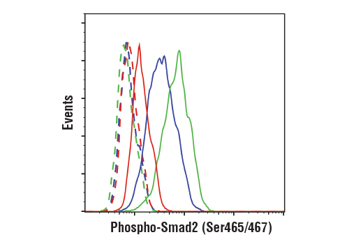 Flow Cytometry Image 1: Phospho-SMAD2 (Ser465/Ser467) (E8F3R) Rabbit Monoclonal Antibody