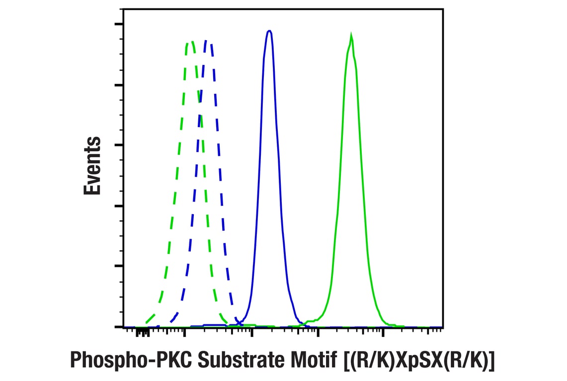 Flow Cytometry Image 1: Phospho-PKC Substrate Motif [(R/K)XpSX(R/K)] MultiMab<sup>®</sup> Rabbit Monoclonal Antibody mix