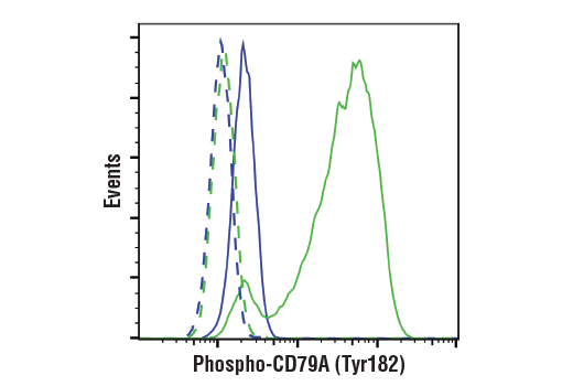 Flow Cytometry Image 1: Phospho-CD79A (Tyr182) (D1B9) Rabbit Monoclonal Antibody (BSA and Azide Free)
