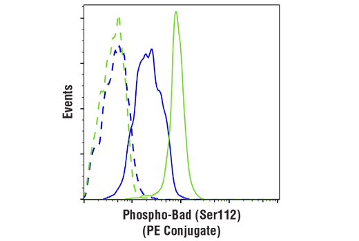 Flow Cytometry Image 1: Phospho-Bad (Ser112) (40A9) Rabbit mAb (PE Conjugate)