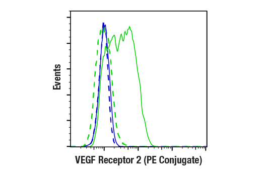 Flow Cytometry Image 1: VEGF Receptor 2 (D5B1) Rabbit mAb (PE Conjugate)