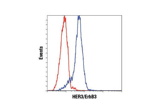 Flow Cytometry Image 1: HER3/ErbB3 (D22C5) XP® Rabbit mAb (BSA and Azide Free)