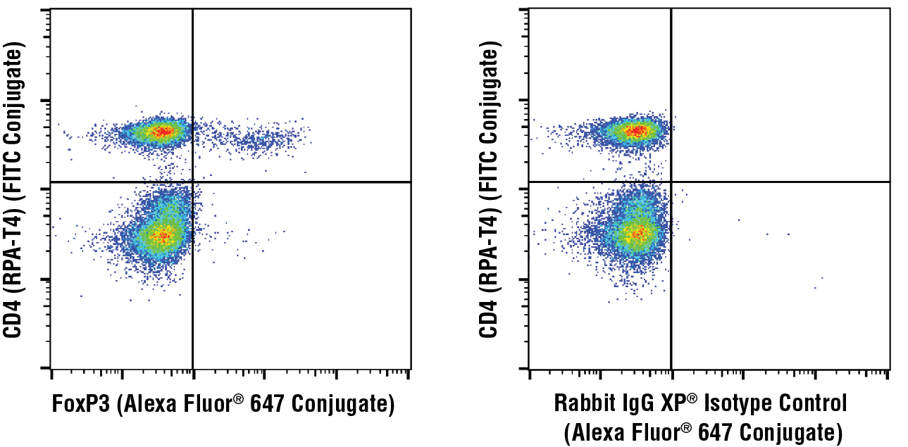 Flow Cytometry Image 1: FoxP3 (D6O8C) Rabbit mAb (Alexa Fluor® 647 Conjugate)