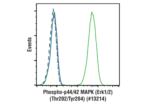 Flow Cytometry Image 1: Phospho-p44/42 MAPK (Erk1/2) (Thr202/Tyr204) (197G2) Rabbit mAb (Alexa Fluor® 488 Conjugate)