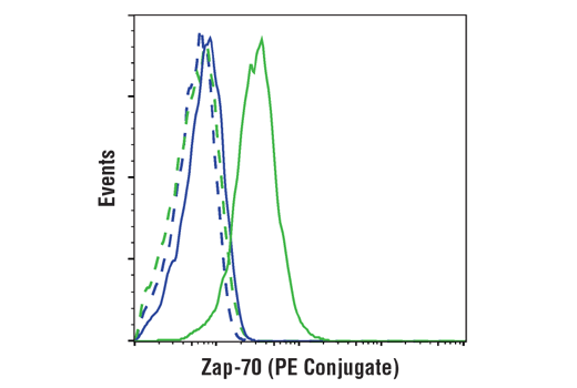 Flow Cytometry Image 1: Zap-70 (D1C10E) XP® Rabbit mAb (PE Conjugate)