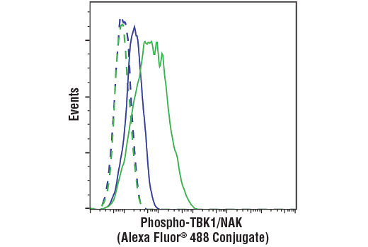 Flow Cytometry Image 1: Phospho-TBK1/NAK (Ser172) (D52C2) XP® Rabbit mAb (Alexa Fluor® 488 Conjugate)