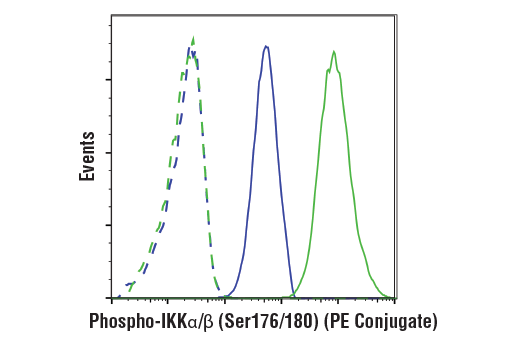 Flow Cytometry Image 1: Phospho-IKKα/β (Ser176/180) (16A6) Rabbit mAb (PE Conjugate)