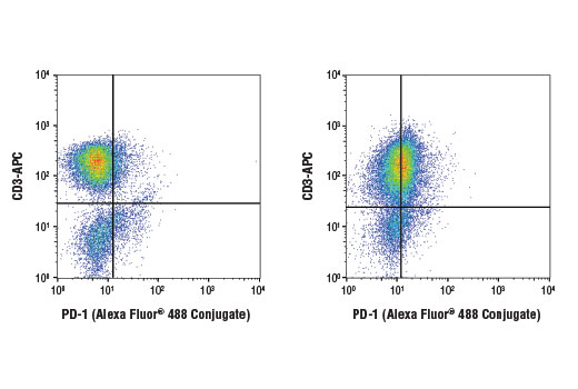 Flow Cytometry Image 1: PD-1 (D3O4S) Rabbit mAb (Alexa Fluor® 488 Conjugate)