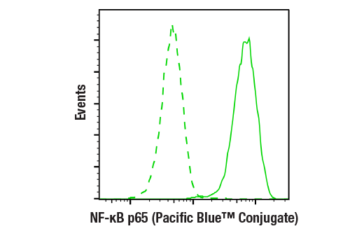Flow Cytometry Image 1: NF-κB p65 (D14E12) XP® Rabbit mAb (Pacific Blue™ Conjugate)