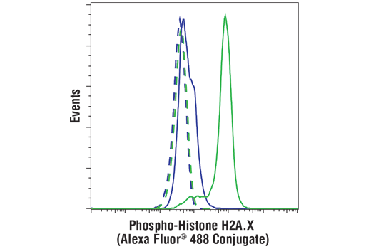 Flow Cytometry Image 1: Phospho-Histone H2A.X (Ser139) (D7T2V) Mouse mAb (Alexa Fluor® 488 Conjugate)